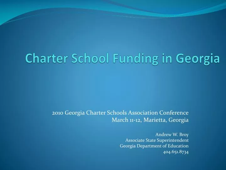 charter school funding in georgia