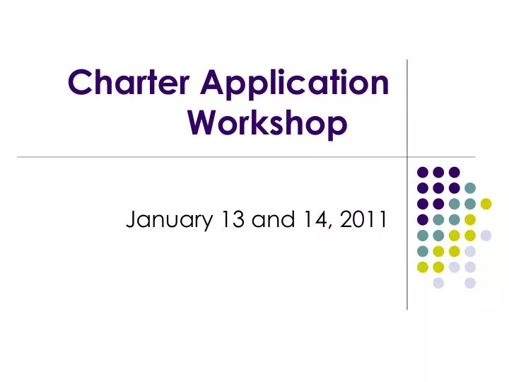 charter application workshop