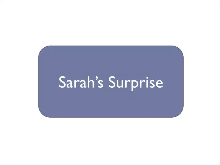 sarah s surprise