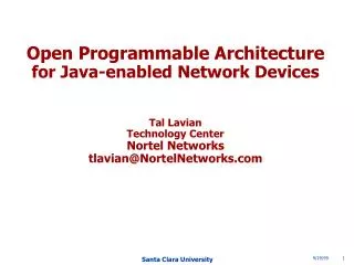 Programmable Network Devices