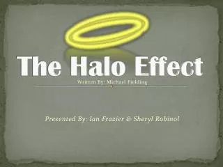 The Halo Effect