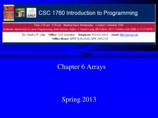 Chapter 6 Arrays