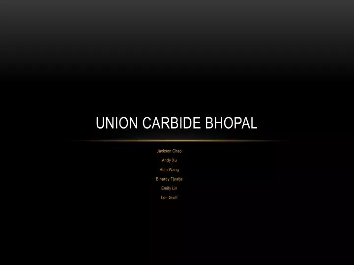 union carbide bhopal