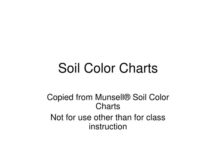 soil color charts