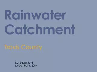 Rainwater Catchment