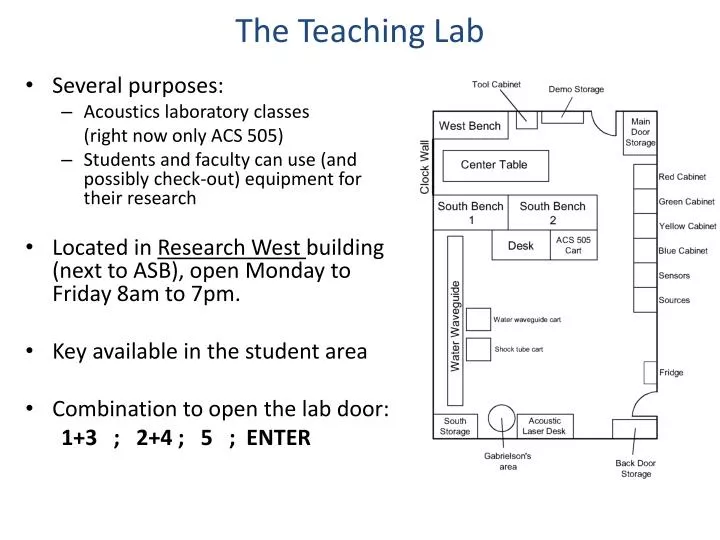 the teaching lab