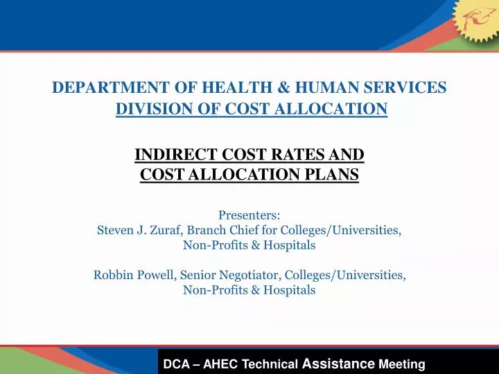 department of health human services division of cost allocation