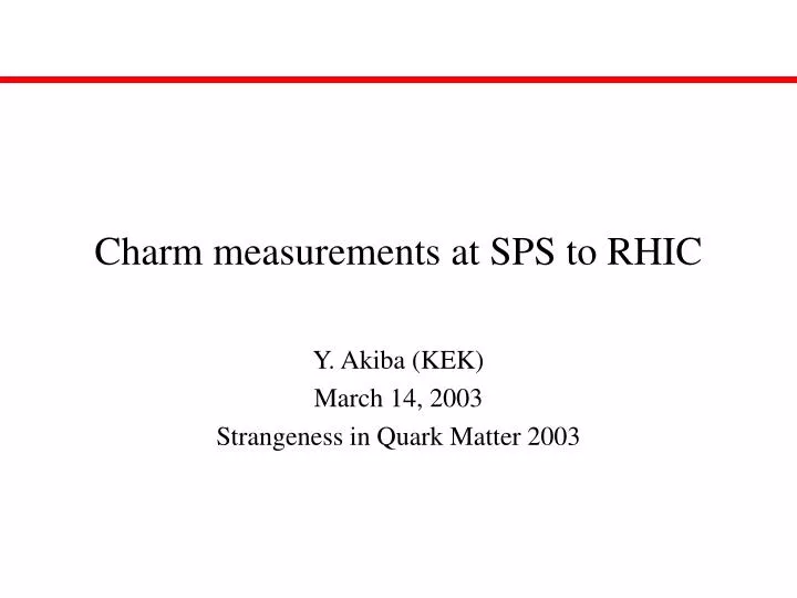 charm measurements at sps to rhic