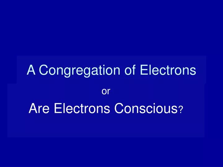 a congregation of electrons