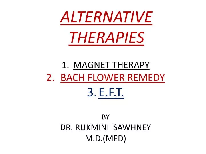 alternative therapies