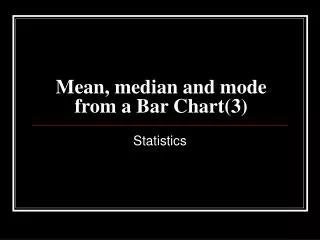 mean median and mode from a bar chart 3