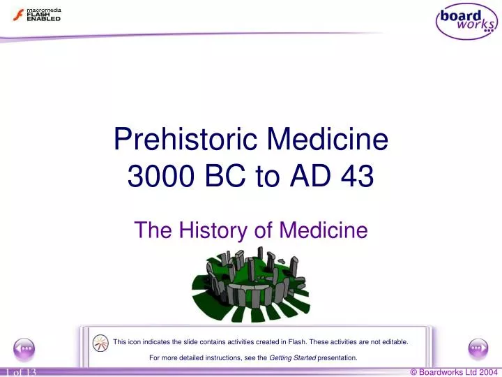 prehistoric medicine 3000 bc to ad 43