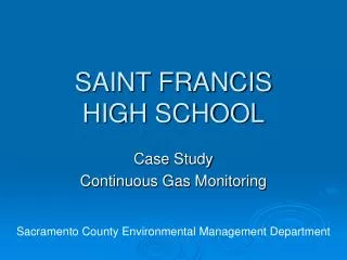 SAINT FRANCIS HIGH SCHOOL