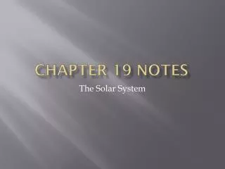 chapter 19 notes