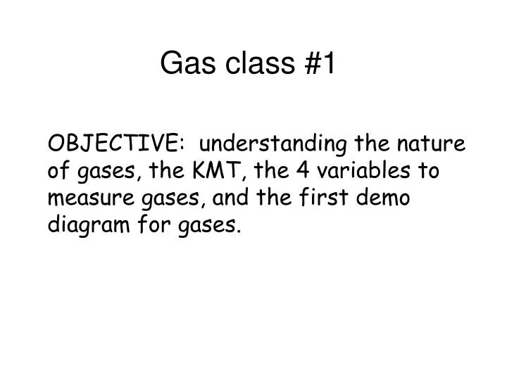 gas class 1