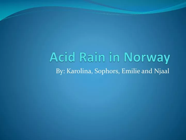 acid rain in norway