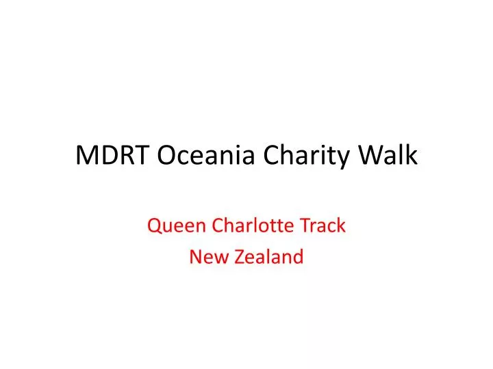 mdrt oceania charity walk