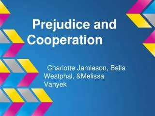 Prejudice and Cooperation