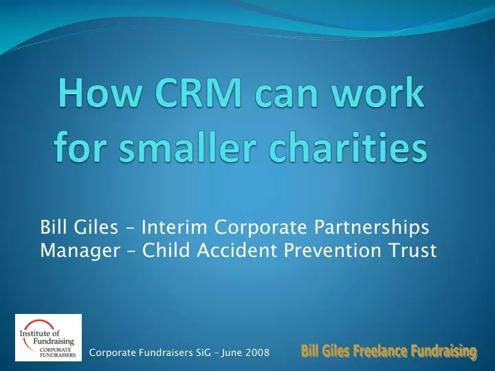 how crm can work for smaller charities
