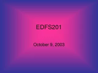 EDFS201