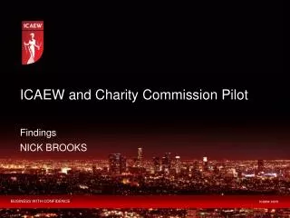 ICAEW and Charity Commission Pilot