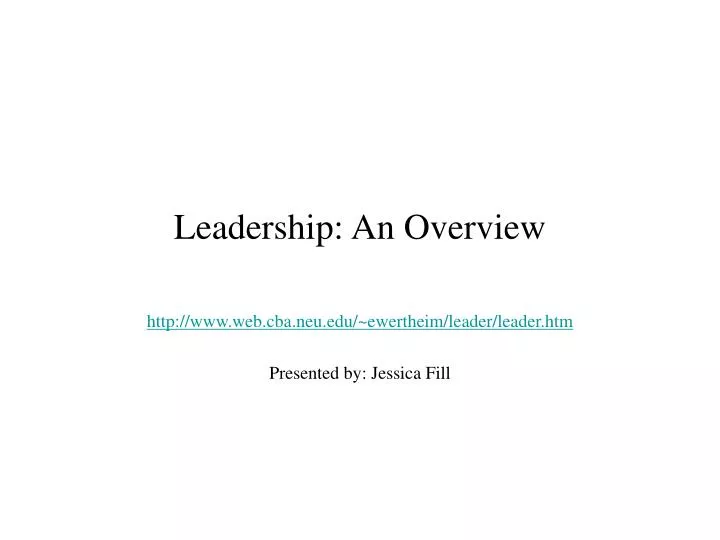 leadership an overview