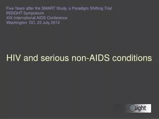 HIV and serious non-AIDS conditions
