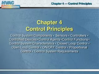 Chapter 4 Control Principles