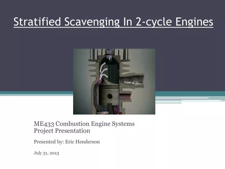 stratified scavenging in 2 cycle engines