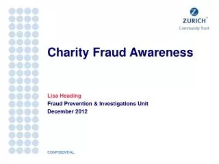 Charity Fraud Awareness