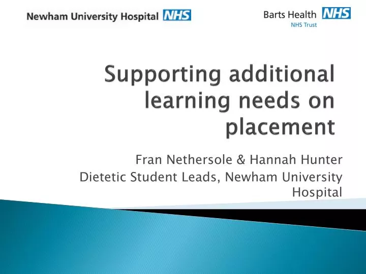 supporting additional learning needs on placement