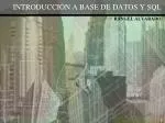 INTRODUcción a base de datos y sql - slide 1