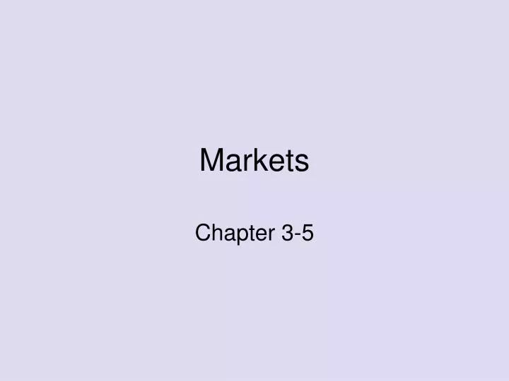 markets