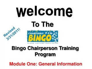 Bingo Chairperson Training Program