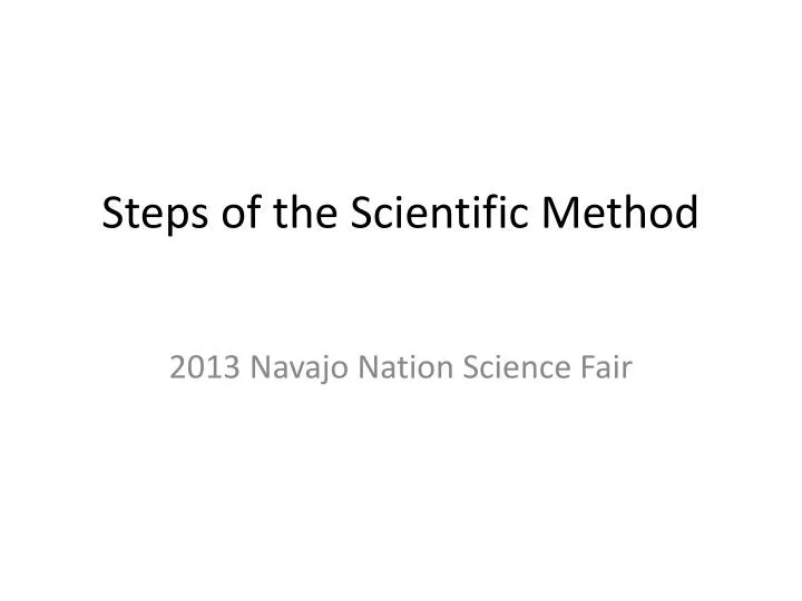 steps of the scientific method