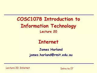 james harland james harland@rmit edu au