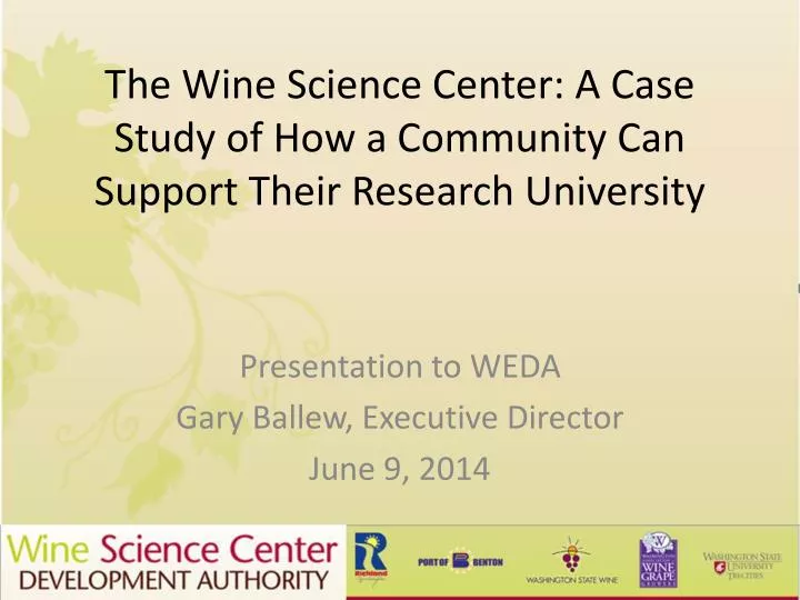 the wine science center a case study of how a community can support their research university