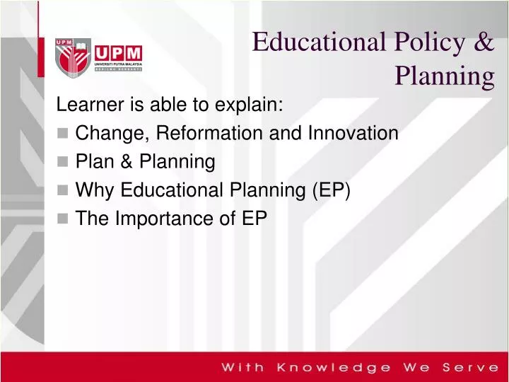educational policy planning