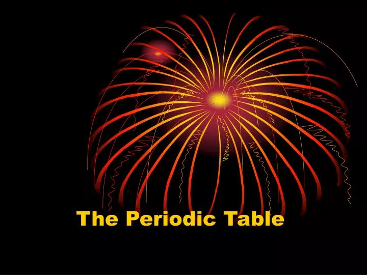 the periodic table