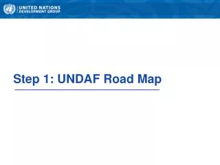 Step 1: UNDAF Road Map