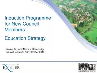 Induction Programme for New Council Members: Education Strategy