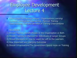 Employee Development Lecture 4