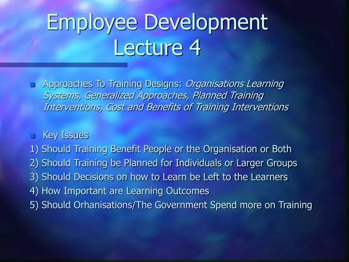 employee development lecture 4