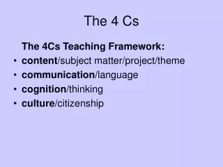 The 4 Cs