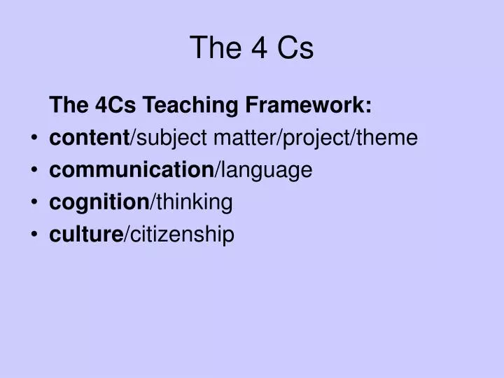 the 4 cs