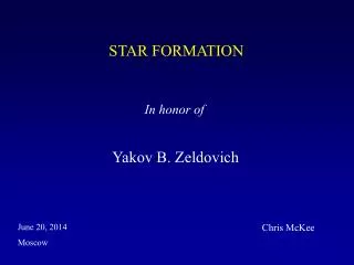 STAR FORMATION