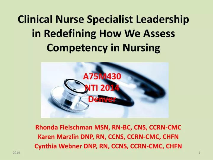 clinical nurse specialist leadership in redefining how we assess competency in nursing