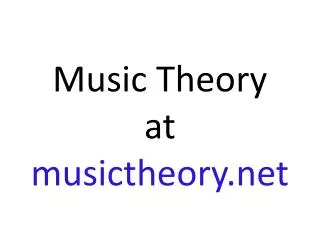 Music Theory at musictheory