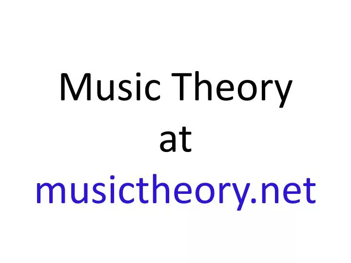 music theory at musictheory net