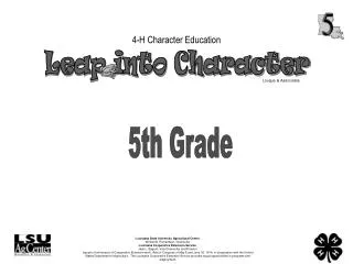 4-H Character Education